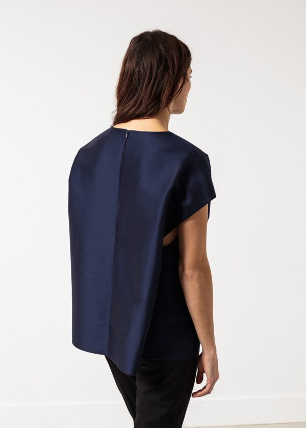 01052015_Lana_Look2_21199_0039.jpg Tucked Sleeve Blouse in Navy