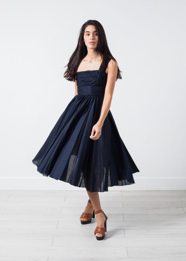 01182015_ASHLEY_Look19_21310_1335.jpg One Shoulder Dress in Navy