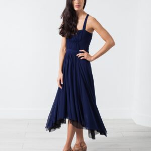 01182015_ASHLEY_Look21_21296_1417.jpg Ruched Party Dress in Navy