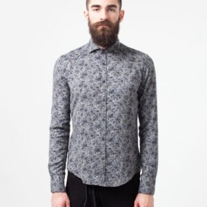 Western Arkansas Button-Up in Grey Floral