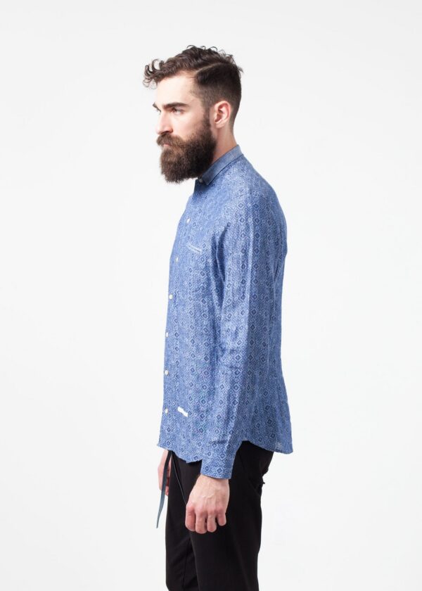1-26-15_Addis_Look_25_15595_1230.jpg Linen Button Up in Blue Diamond
