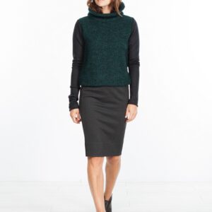 2014-07-26_Lana_Look_02_016.jpg Boucle Turtle Neck in Green/Black