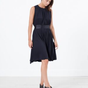 2014-08-02_Lana_Look_27_632.jpg Sleeveless Pleated Dress in Navy
