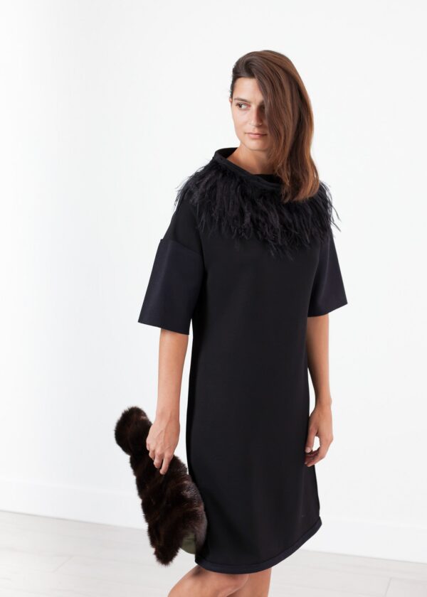 2014-08-02_Lana_Look_29_669.jpg Ostrich Plume Dress in Black