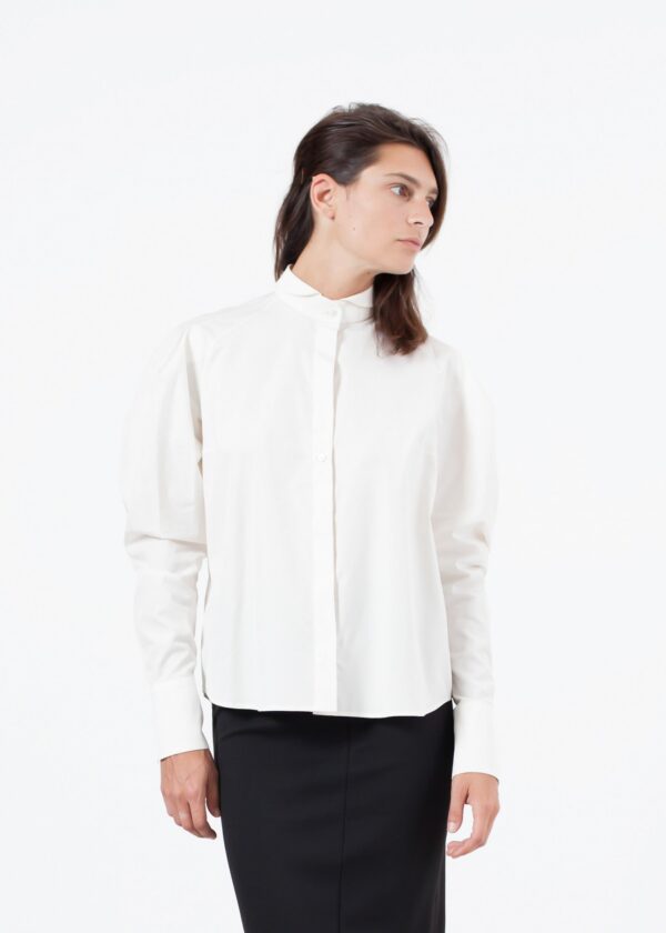 2014-08-02_Lana_Look_33_756.jpg Trim Collar Poplin Blouse in Off White