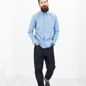 British Officer's Shirt in Sky Blue
