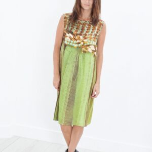 Silk Shift in Tweed and Net