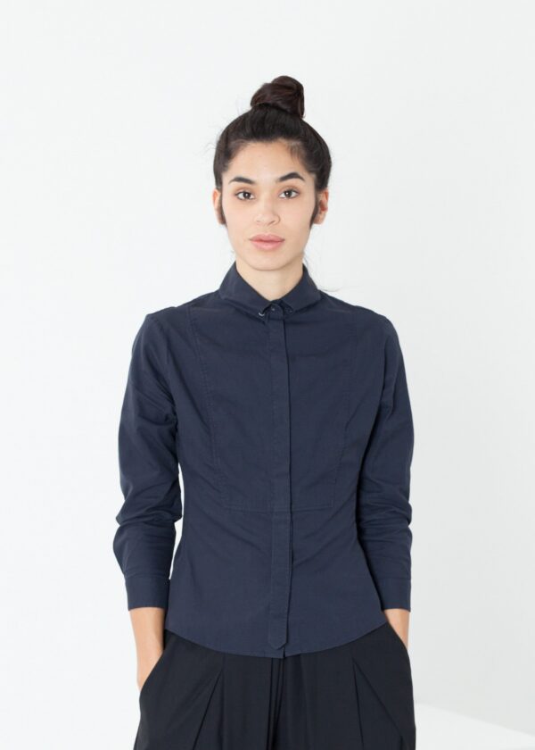 2014-09-30_Ashley_Look_12_8541_copy.jpg Wrinkled Tux Shirt in Navy