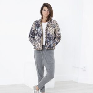 Deione Coat in Graphite Floral