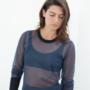 2014_09_06_Lana_Look3_05.jpg Cuffed Mesh Tee in Navy/Black