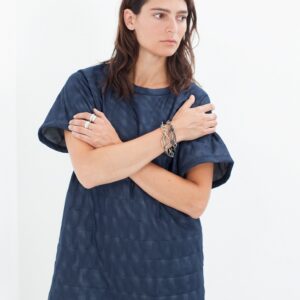2014_09_06_Lana_Look5_05.jpg Quilted Mesh Mini Dress in Navy