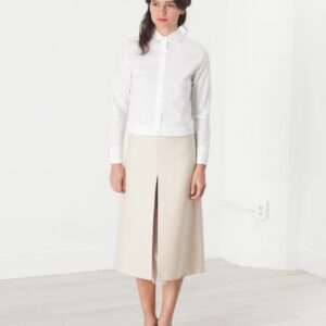 Tulle Pleat Skirt in Cream