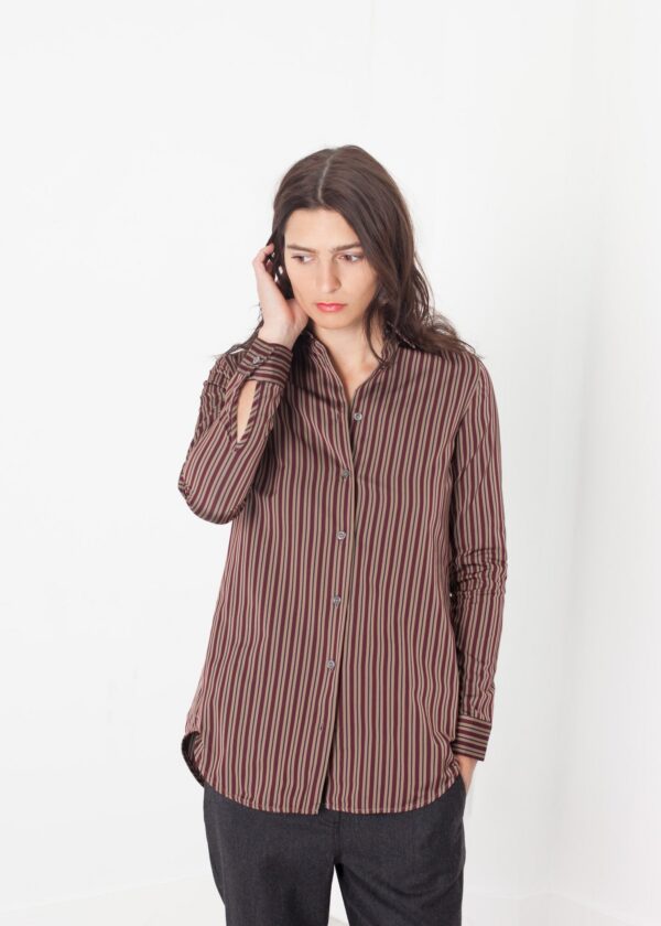 2014_11_17_Lana_Look31_02.jpg Sheen Button-Up in Red/Tan