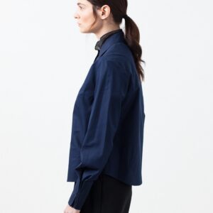 Sheer Silk Collar Button Up