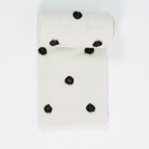 Cashmere Dot Shawl in Black/White