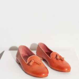 Leather Loafer in Rose