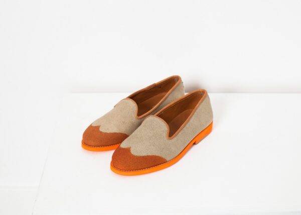 Verba_6773.jpg Wingtip Loafer in Orange