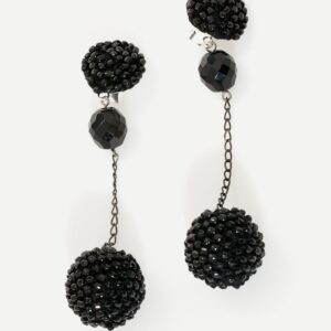Drop Cluster Earring in Black